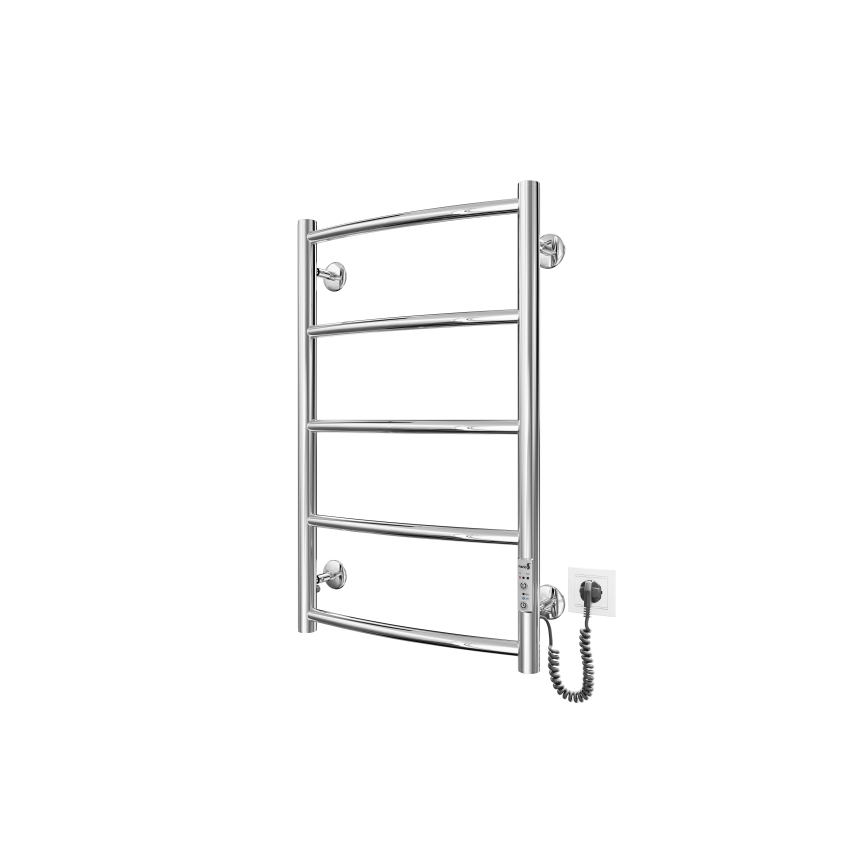 Radiador toallero eléctrico con forma de escalera CLASSIC 60W/230V 66x43 cm acero inoxidable/cromo brillante derecho