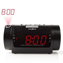 Radio reloj con pantalla LED y proyector 230V