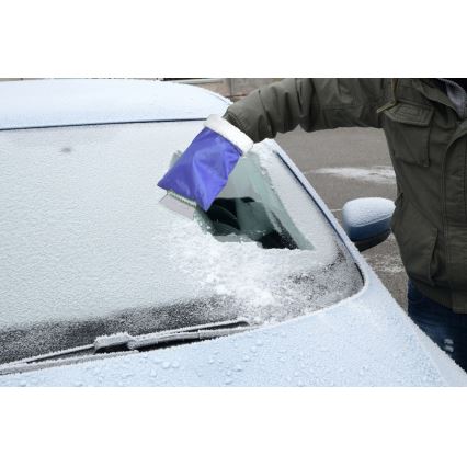 Rascador para coches con guante azul