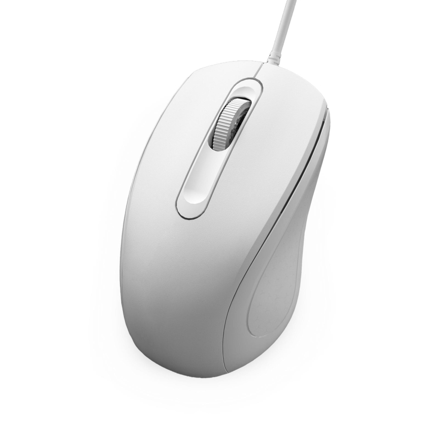 Ratón con cable 1200 DPI blanco