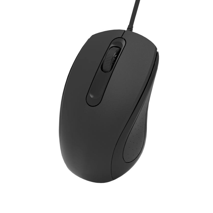 Ratón con cable 1200 DPI USB-C negro