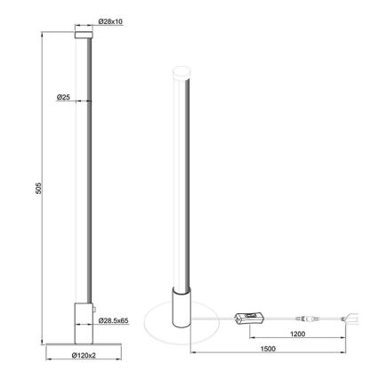 Reality - Lámpara de mesa LED regulable SMARAGD LED/6W/230V 3000-6000K Wi-Fi