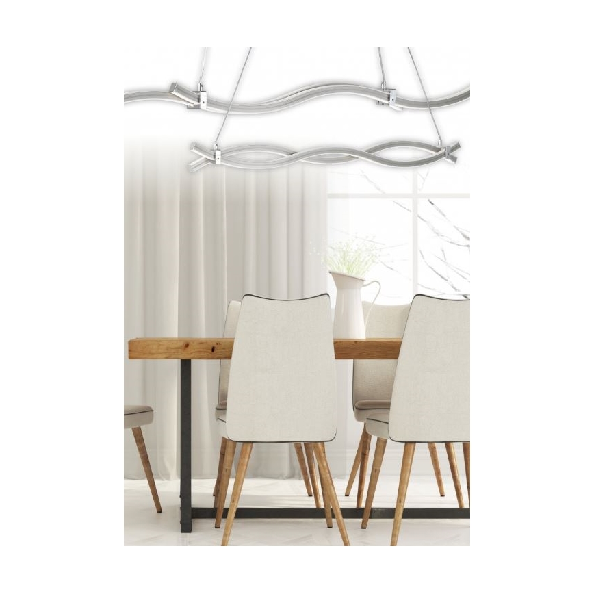 Reality - Lámpara LED colgante WAVE LED/16W/230V + LED/9W