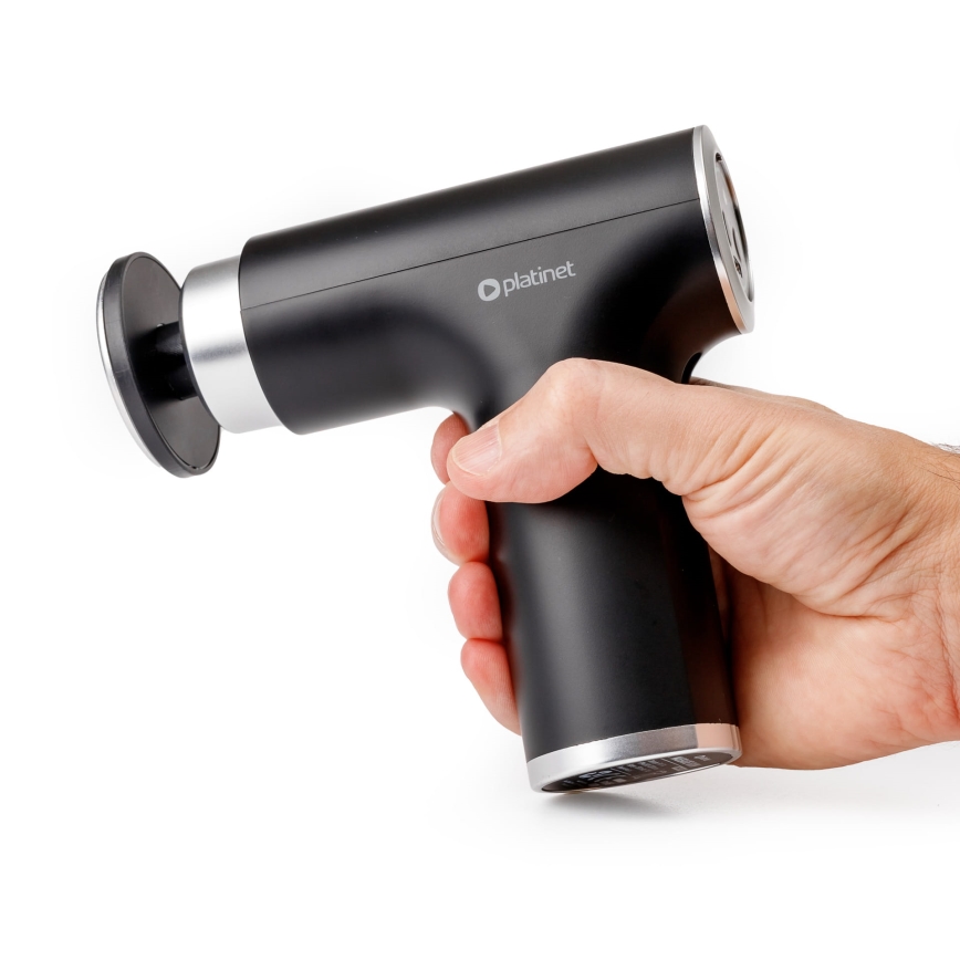 Recargable massage gun con 9 heads 25W/5V 1200 mAh