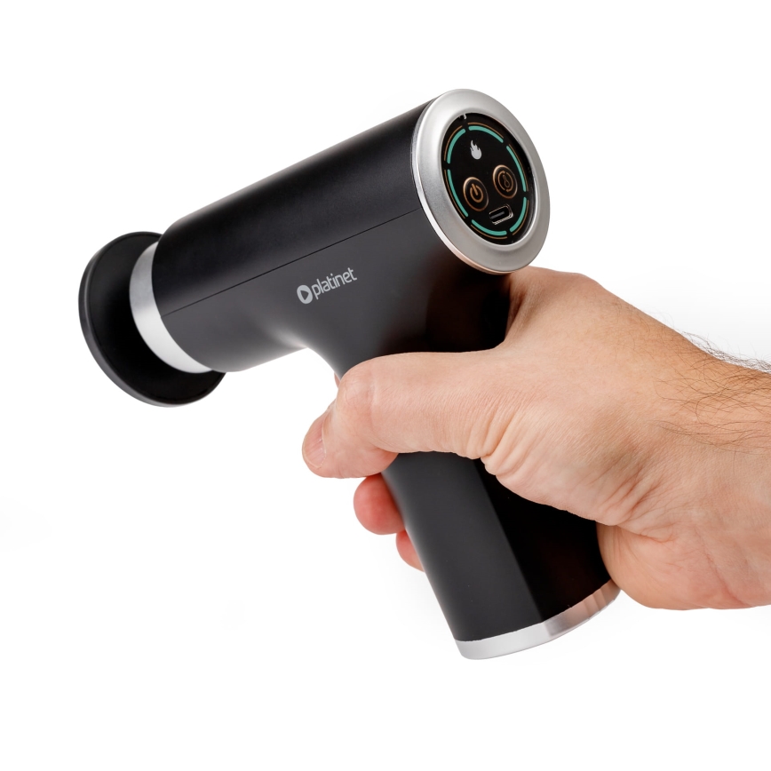 Recargable massage gun con 9 heads 25W/5V 1200 mAh