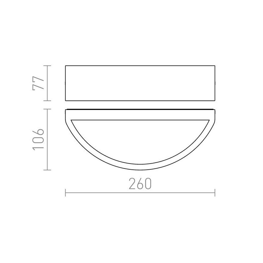RED - Design Rendl - R10366 - Aplique de exterior LESA 1xE27/26W/230V IP54