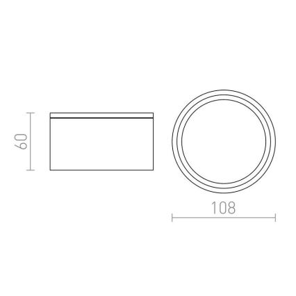 RED - Design Rendl - R10428 - Plafón de exterior MERIDO 1xGX53/11W/230V IP44 blanco