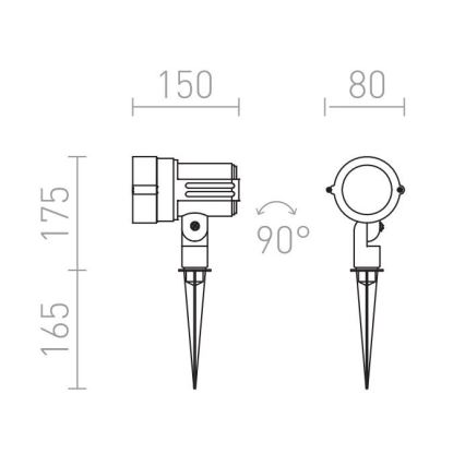 RED - Design Rendl - R10527 - Lámpara de exterior LED GARY LED/10W/230V IP65 gris