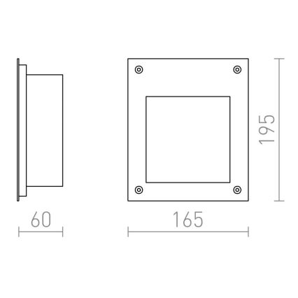 RED- Design Rendl - R10546 - Lámpara LED empotrable para exteriores AKORD LED/3W/230V IP65