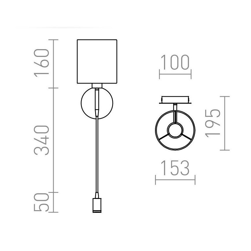 RED - Design Rendl - R10580 - Aplique LED VERSA 1xE27/42W/230V + LED/3W