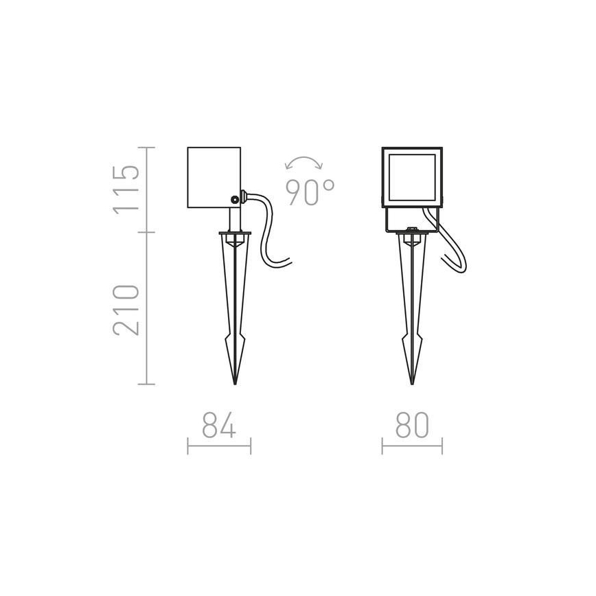 RED - Design Rendl - R12025 - Lámpara LED para exteriores BORA LED/6W/230V IP54