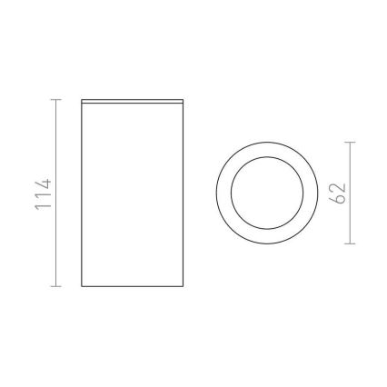 RED - Design Rendl - R12043 - Foco MOMA 1xGU10/35W/230V blanco