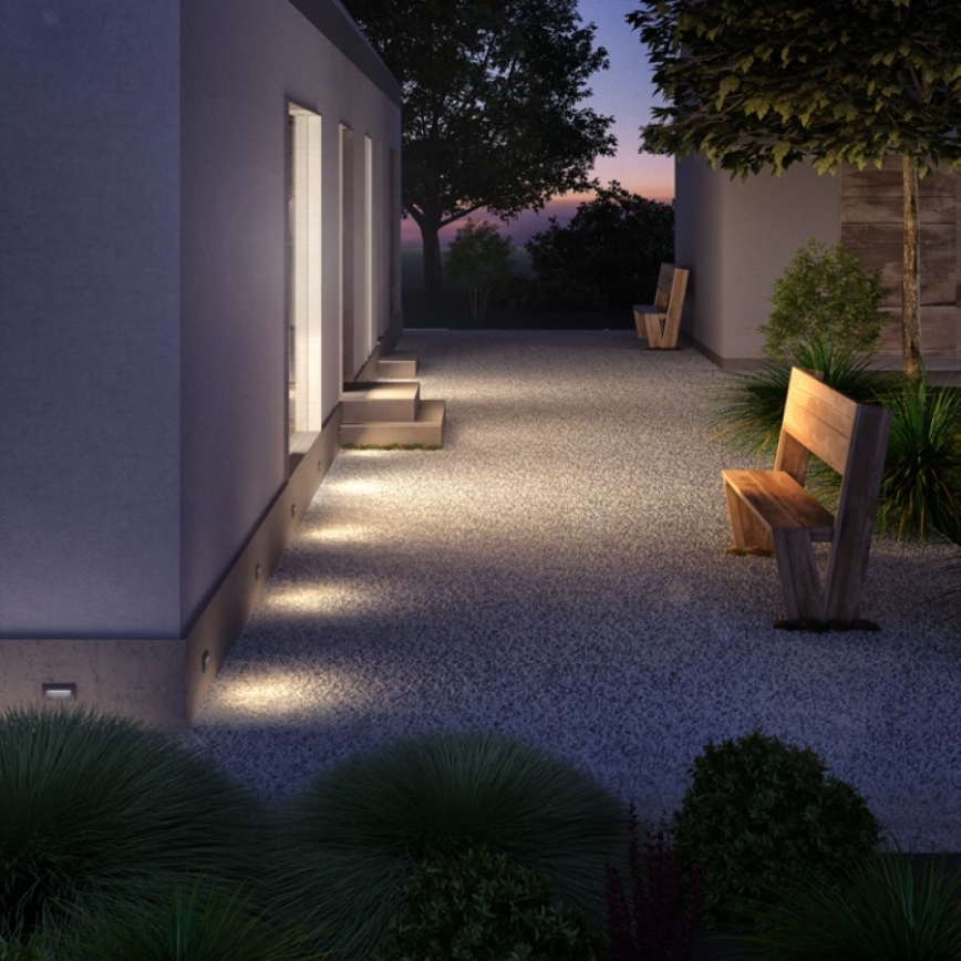 RED -Design Rendl - R12538 - Lámpara LED empotrable de exterior GORDIQ LED/3W/230V IP65