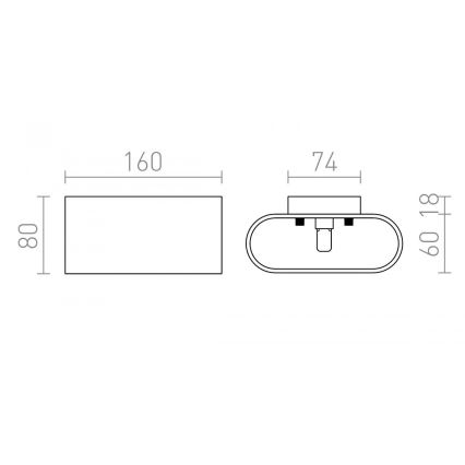 RED - Design Rendl - R12743 - Aplique MARIO 1xG9/33W/230V