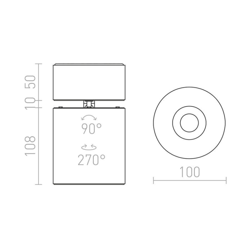 RED - Design Rendl - R12840 - Foco LED CONDU LED/20W/230V negro