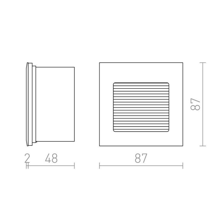 RED - Diseño Rendl - R10606 - Lámpara empotrable LED INTRO LED/1W/230V