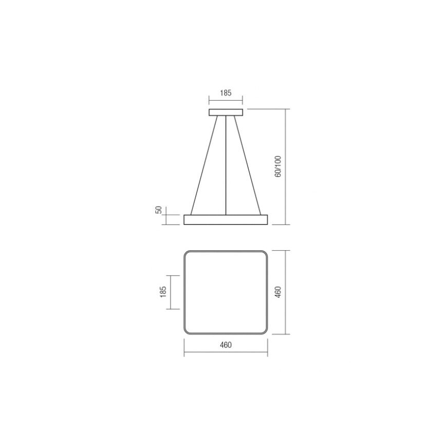 Redo 01-1124 - Lámpara LED colgante SCREEN LED/48W/230V 3000K