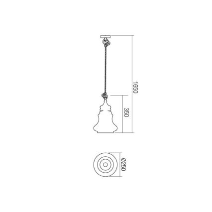 Redo 01-1401 - Lámpara colgante KASHI 1xE27/42W/230V