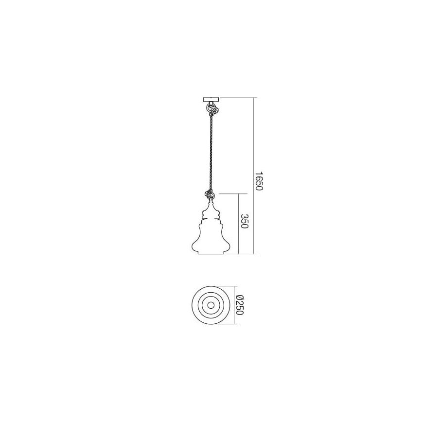 Redo 01-1401 - Lámpara colgante KASHI 1xE27/42W/230V