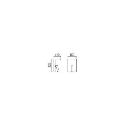 Redo 01-1500 - Foco LED de pared AGOS LED/6W/230V + LED/3,2W USB negro