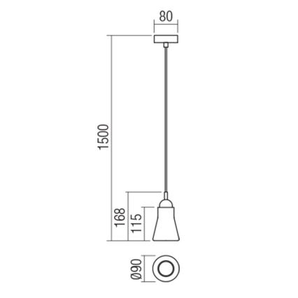 Redo 01-1518 - Lámpara colgante UPPER 1xGU10/28W/230V latón/beige