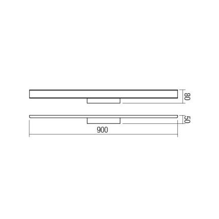 Redo 01-1527 - LED Iluminación de espejo del baño DAO 1xLED/36W/230V IP44