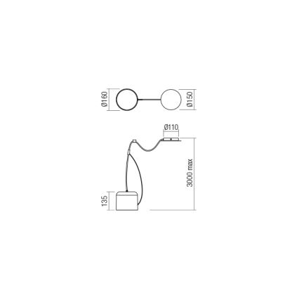 Redo 01-1823 - Lámpara colgante DODO 1xE27/15W/230V araña blanco