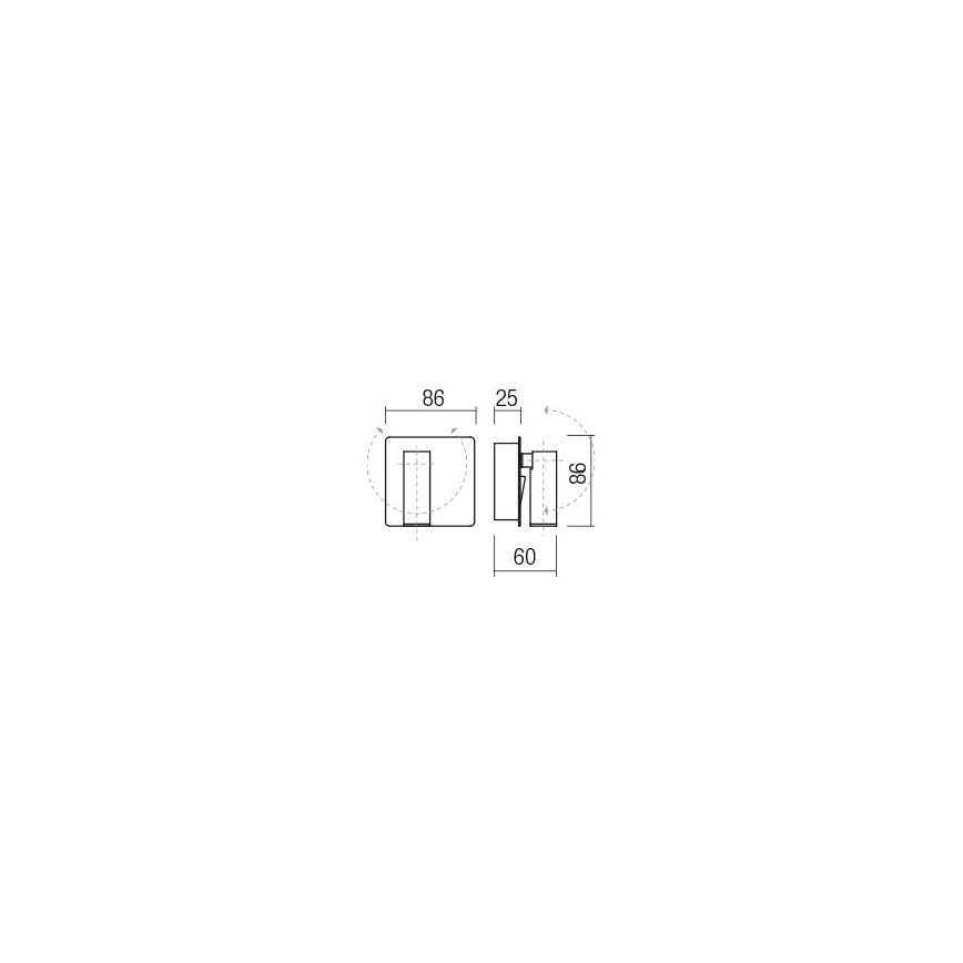 Redo 01-2339 - Foco LED de pared TOMIX LED/3,2W/230V cromo brillante