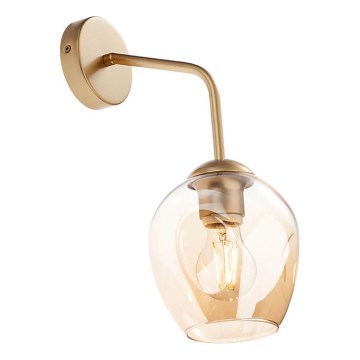 Redo 01-2617 - Aplique PIERCE 1xE27/42W/230V dorado/ahumado