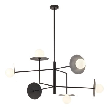 Redo 01-2734 - Lámpara colgante PLATO 6xG9/10W/230V negro