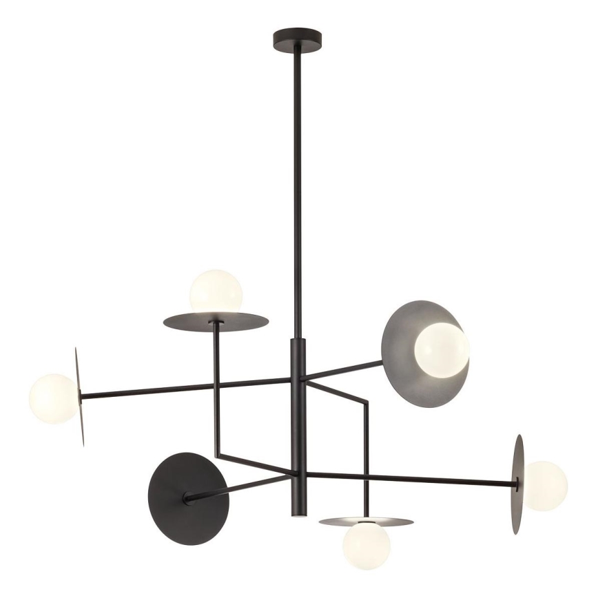 Redo 01-2734 - Lámpara colgante PLATO 6xG9/10W/230V negro