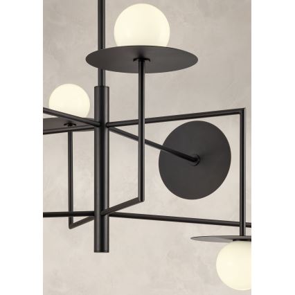 Redo 01-2734 - Lámpara colgante PLATO 6xG9/10W/230V negro