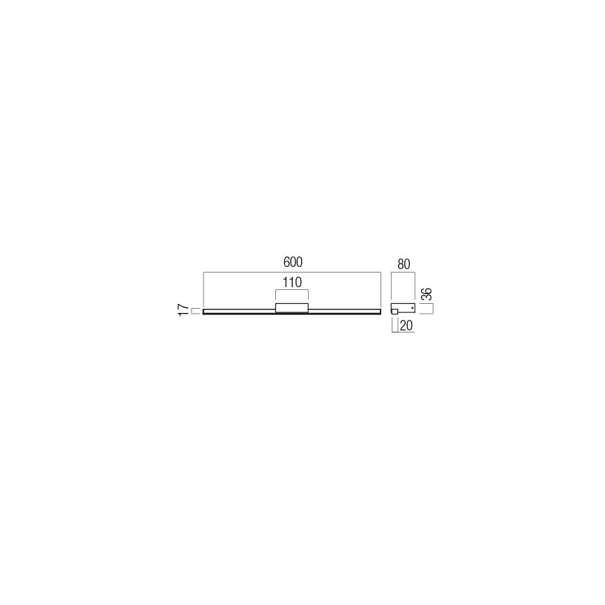 Redo 01-3268 - Iluminación LED para espejos de baño ASTON LED/12W/230V 60 cm CRI 90 IP44 blanco