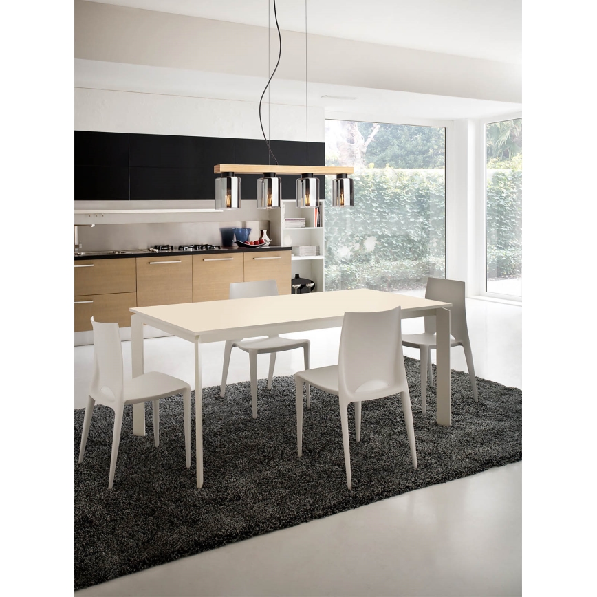 Redo 01-3986 - Lámpara colgante ROTIS 4xE27/15W/230V