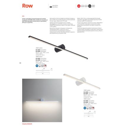 Redo 01-4034 - Iluminación LED para espejos de baño ROW LED/18W/230V 90 cm IP44 blanco