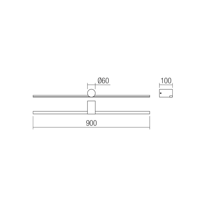 Redo 01-4034 - Iluminación LED para espejos de baño ROW LED/18W/230V 90 cm IP44 blanco