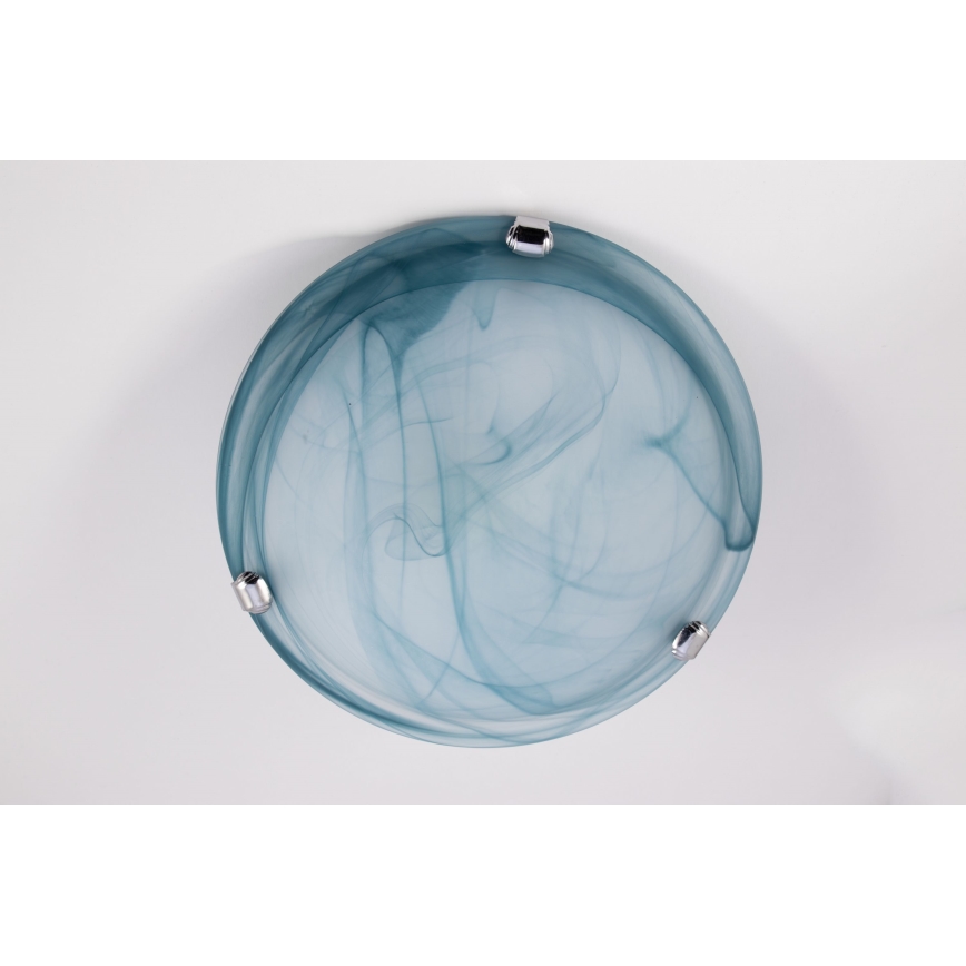 Redo 05-390 - Plafón VIRGINIA 1xE27/42W/230V diá. 30 cm azul