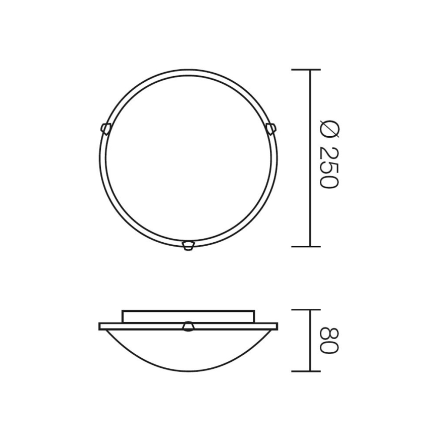 Redo 05-677 - Plafón VIRGINIA 1xE27/42W/230V diá. 25 cm blanco