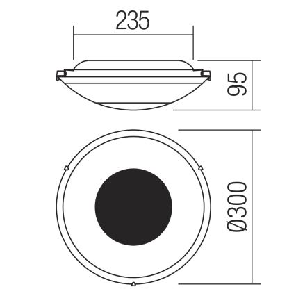 Redo 05-898 - Plafón LED de cristal RA LED/12W/230V diá. 30 cm plata