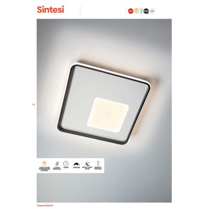 Redo 05-961 - Plafón LED regulable SINTESI LED/53W/230V 45x45 cm 3000-6000K + control remoto