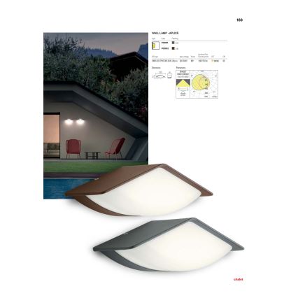 Redo 90002 - Aplique LED para exterior CHALET 1xLED/8W/230V IP54