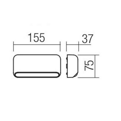Redo 90070 - Aplique LED para exterior SAPO 1xLED/3W/230V IP65