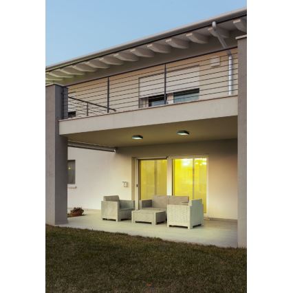 Redo 90157 - Plafón LED de exterior MARINA LED/12W/230V 22x22 cm IP65 antracita