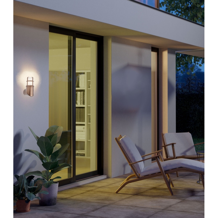 Redo 90197 - Aplique de exterior TRITON 1xE27/28W/230V IP54 cobre