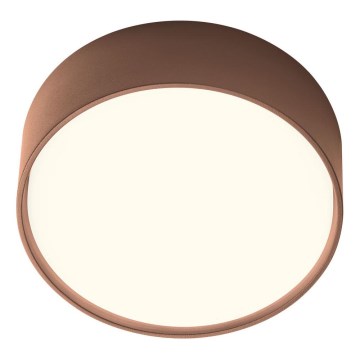 Redo 90496 - Plafón LED de exterior URANIA LED/10W/230V diá. 16 cm 3000K IP65 marrón