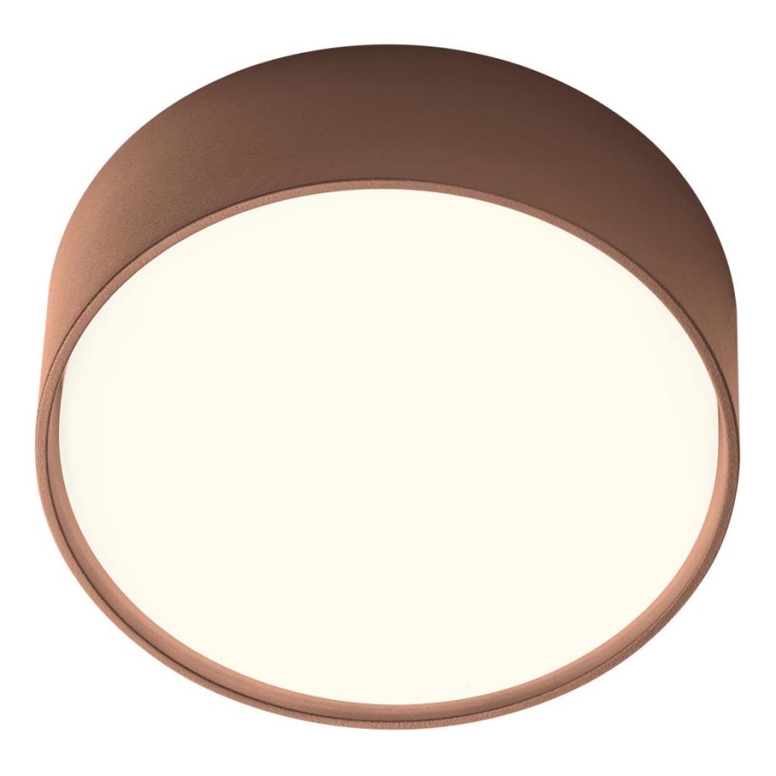Redo 90496 - Plafón LED de exterior URANIA LED/10W/230V diá. 16 cm 3000K IP65 marrón