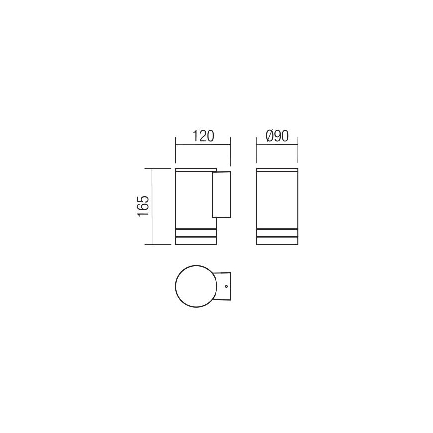 Redo 90517 - Aplique de exterior CARGO 1xGU10/28W/230V IP54 antracita
