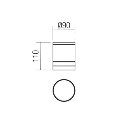 Redo 90519 - Plafón de exterior CARGO 1xGU10/28W/230V IP54 antracita