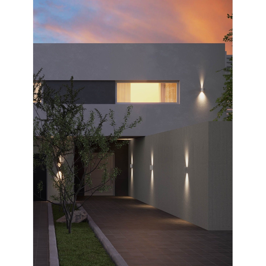 Redo 90635 - Aplique LED para exterior SONNY 2xLED/5W/230V 2200/3000/4000K IP54 blanco