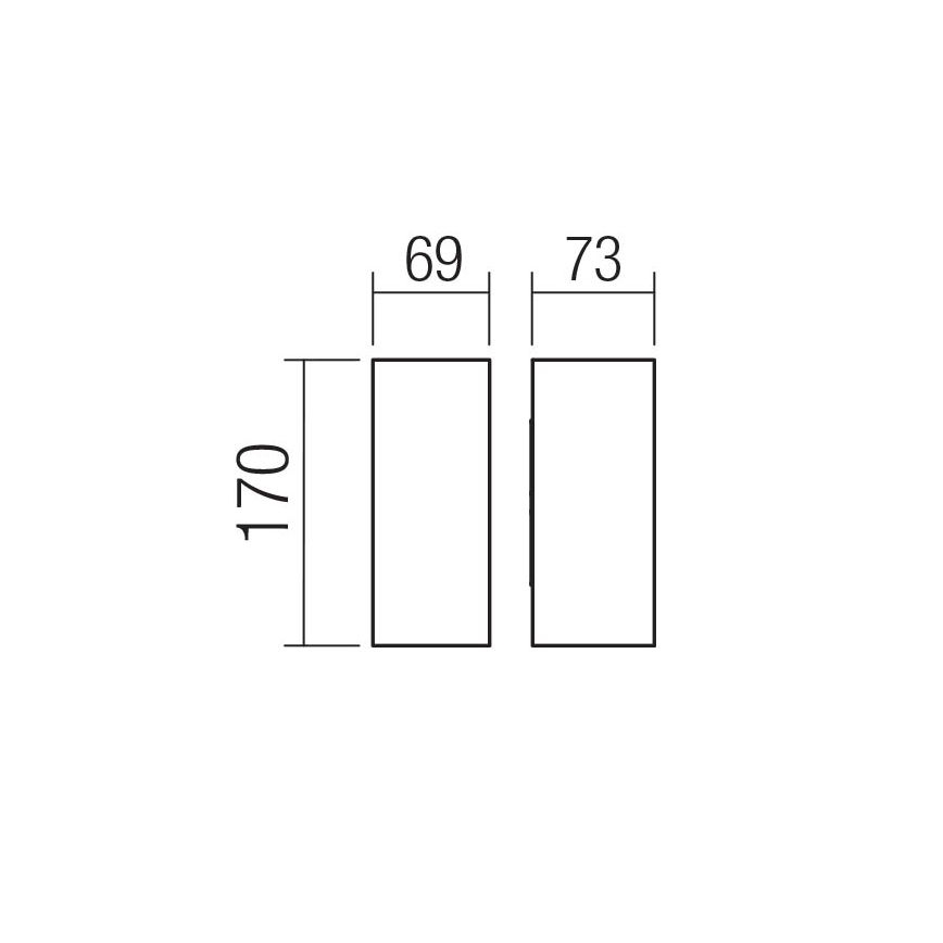 Redo 90635 - Aplique LED para exterior SONNY 2xLED/5W/230V 2200/3000/4000K IP54 blanco